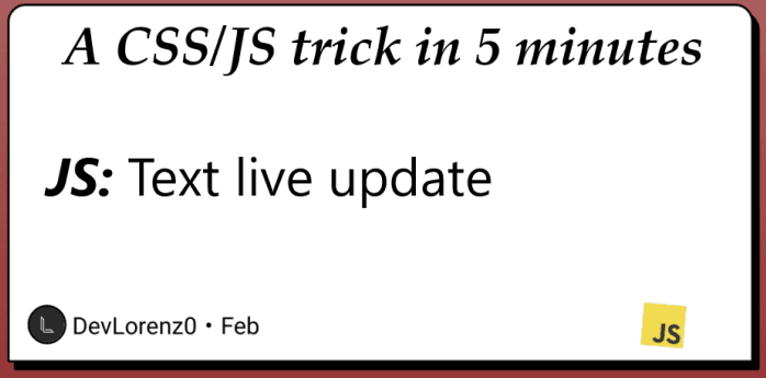 Text live update with Javascript